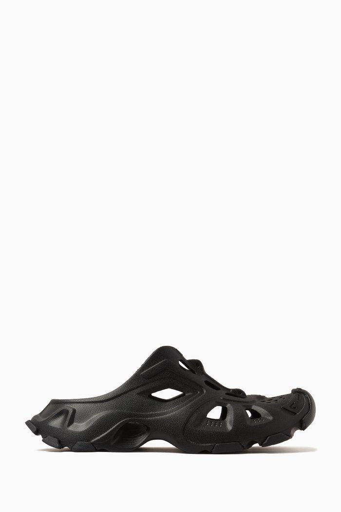 

HD Lace-up Mules in EVA Rubber, Black