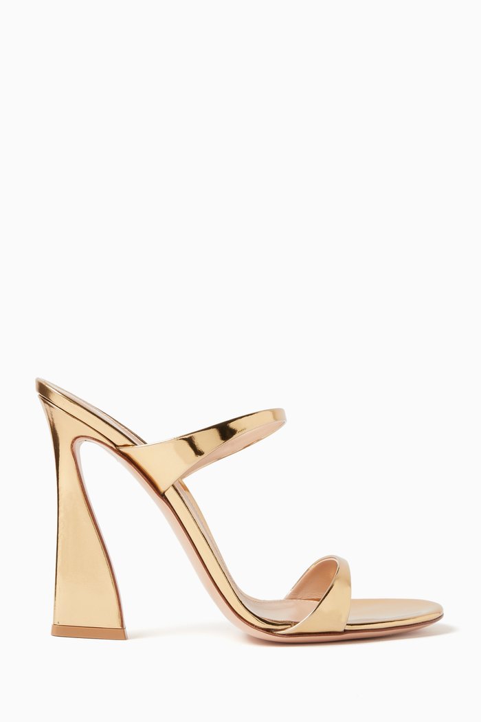 

Aura 105 Mule Sandals in Metallic-leather, Gold