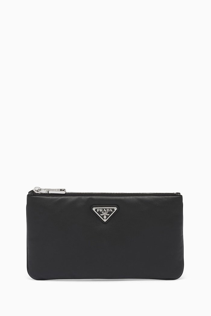 

Logo Pouch in Leather, Black