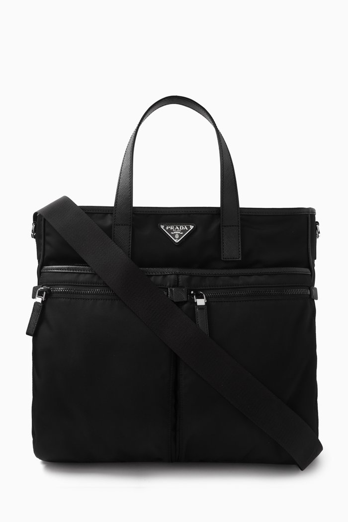 

Re-Nylon Tote Bag, Black