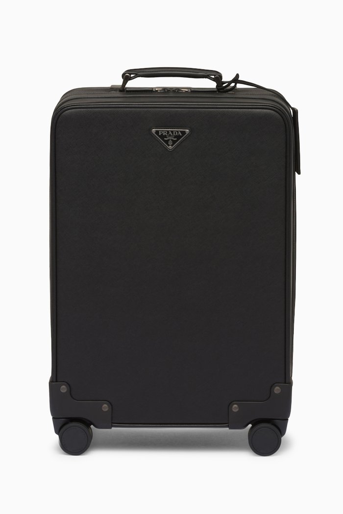 

Cabin Travel Trolley in Saffiano Leather, Black
