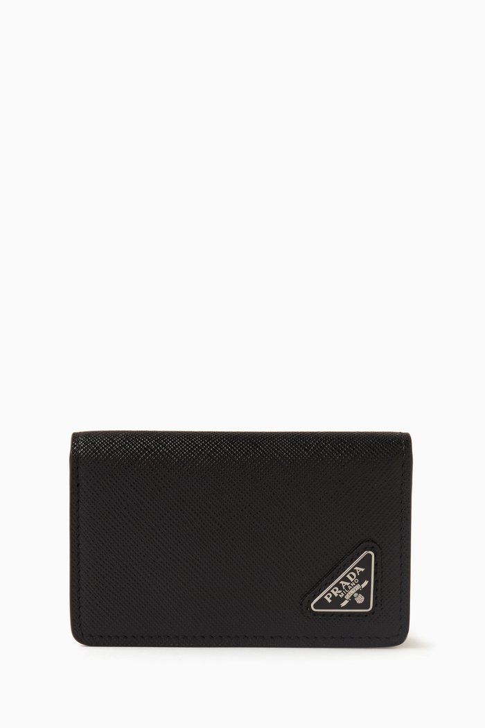 

Card Holder in Saffiano Leather, Black