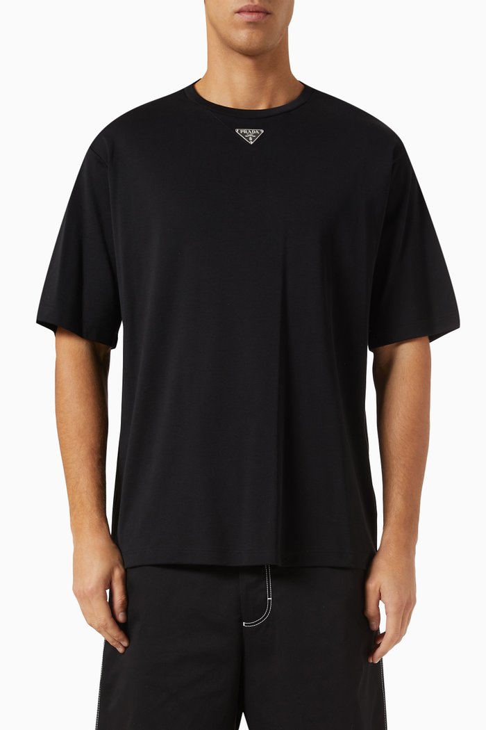 

Logo T-shirt in Cotton Interlock, Black