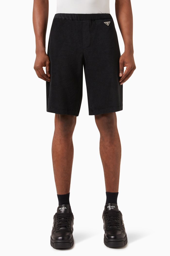 

Bermuda Shorts in Terrycloth, Black