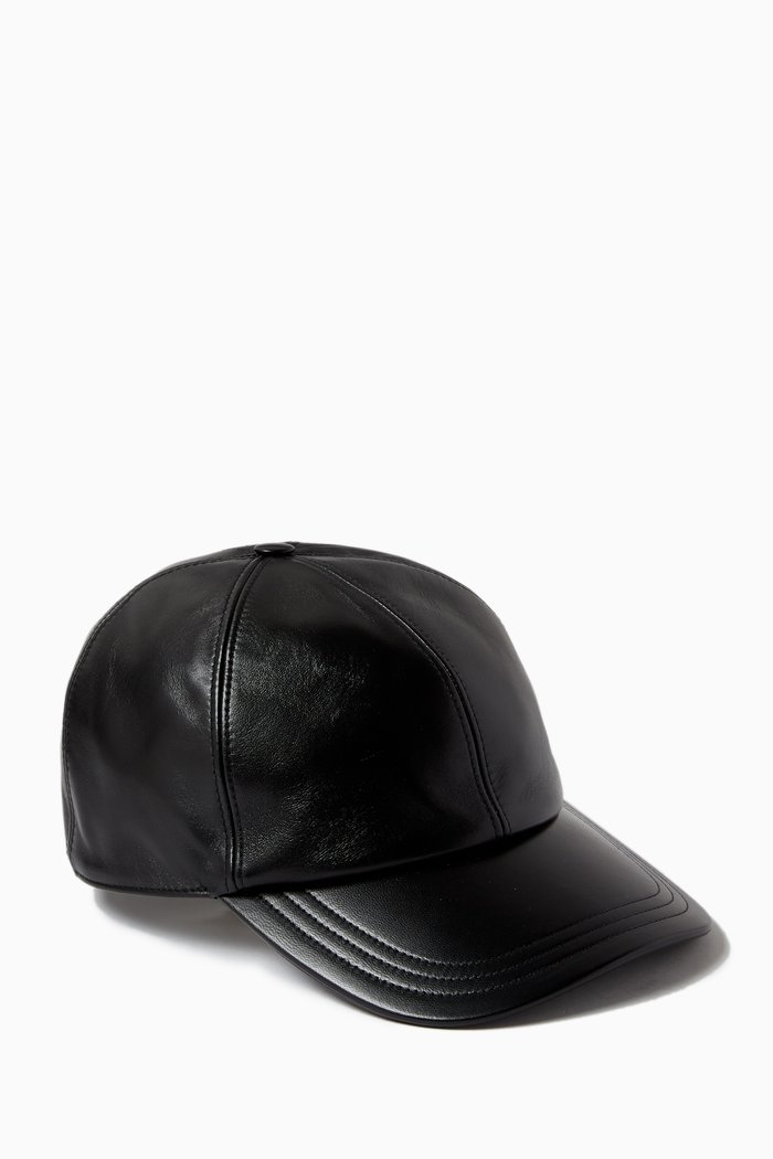

Classic Baseball Cap in Nappa Leather, Black
