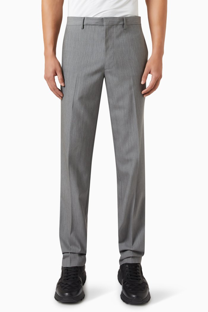 

Mohair Pants in Wool, Grey