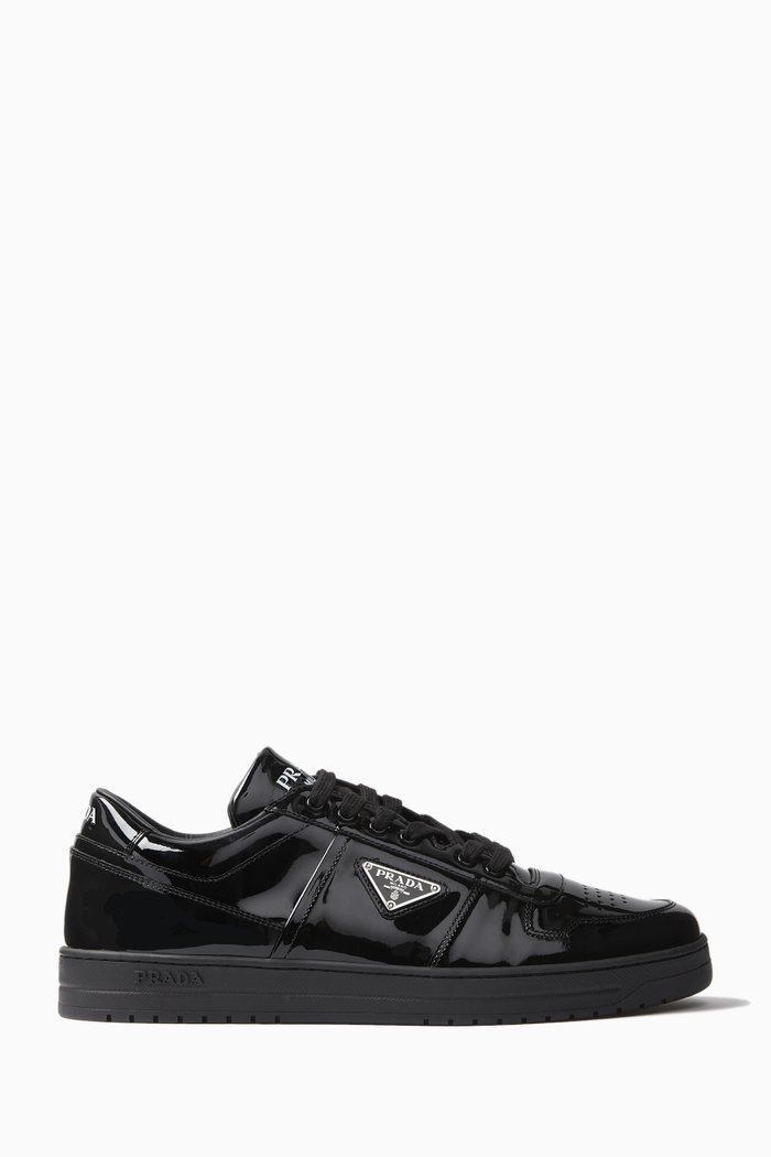 Downtown Low-top Sneakers in Patent-leather, Black