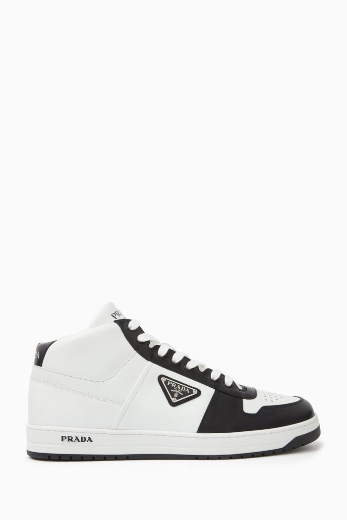 

Downtown High-top Sneakers in Leather, White
