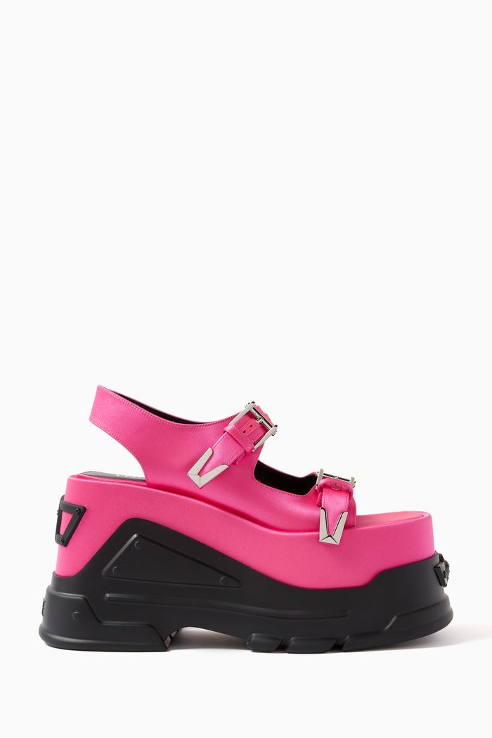 

Medusa Anthem 120 Double Platform Sandals in Satin, Multicolour