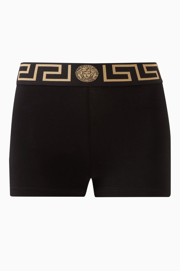 

Greca Border Trunks in Jersey, Black