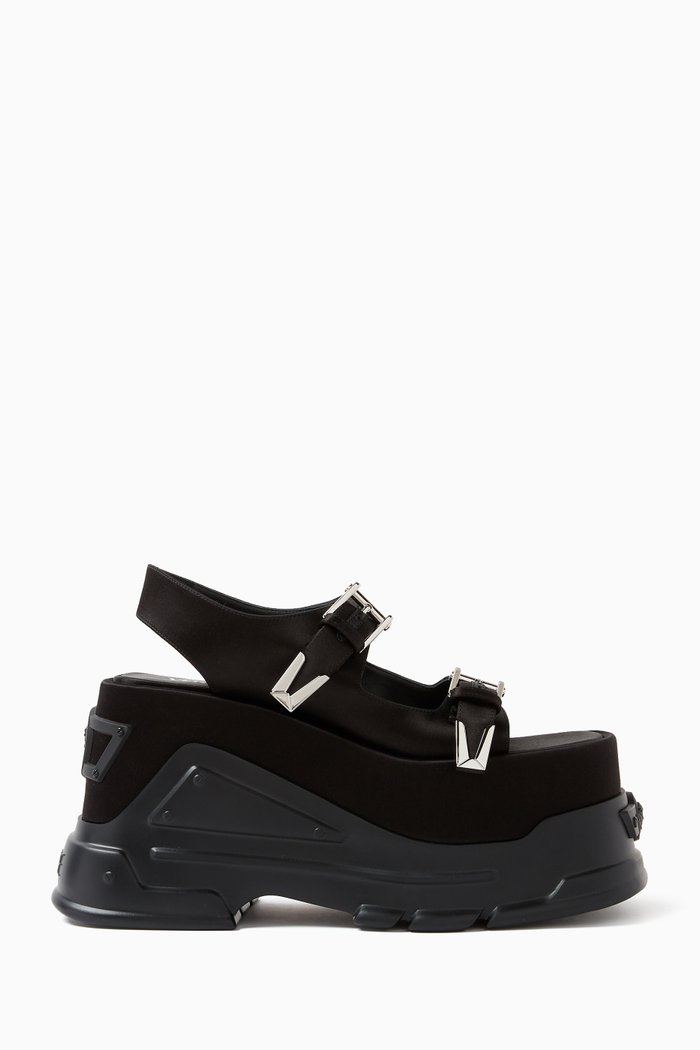 

Medusa Anthem 120 Double Platform Sandals in Satin, Multicolour