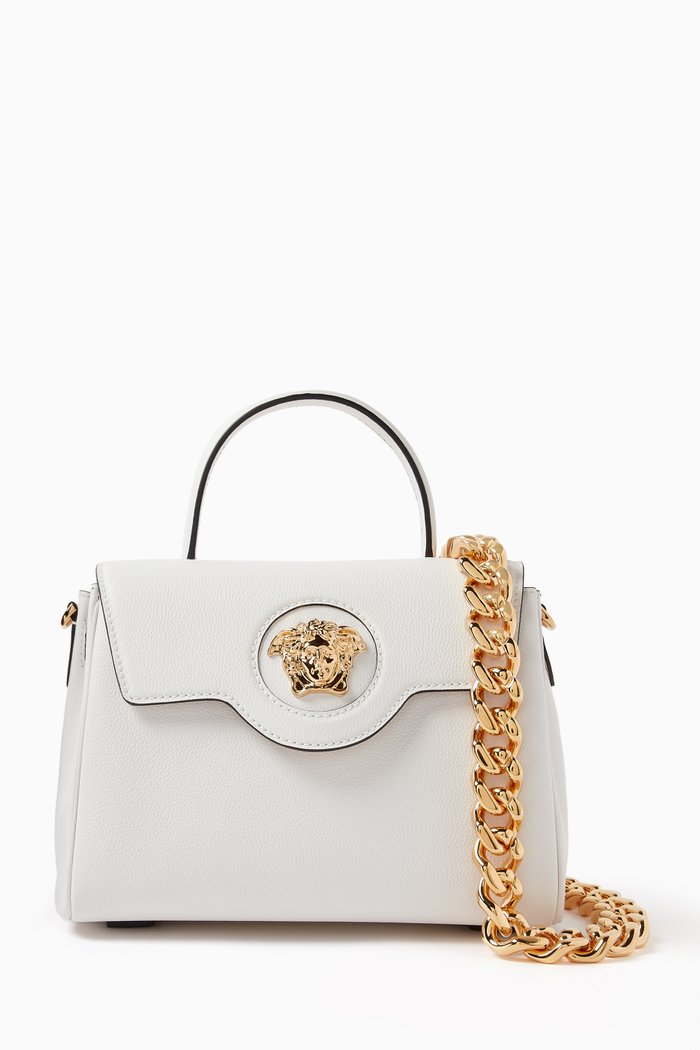

Medium La Medusa Handbag in Leather, White
