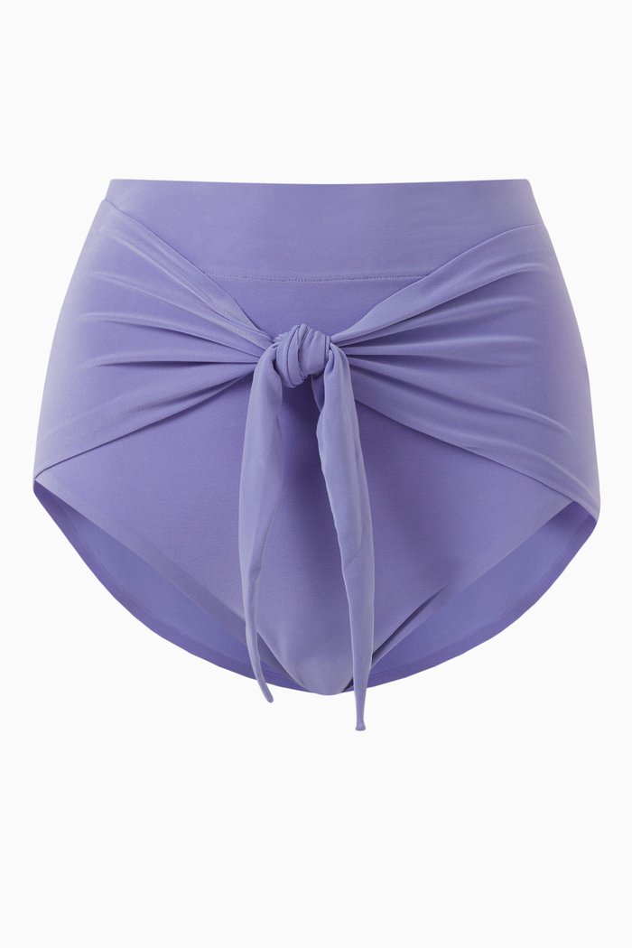 

Diaper High-waist Bikini Briefs in Poly Lycra, Purple