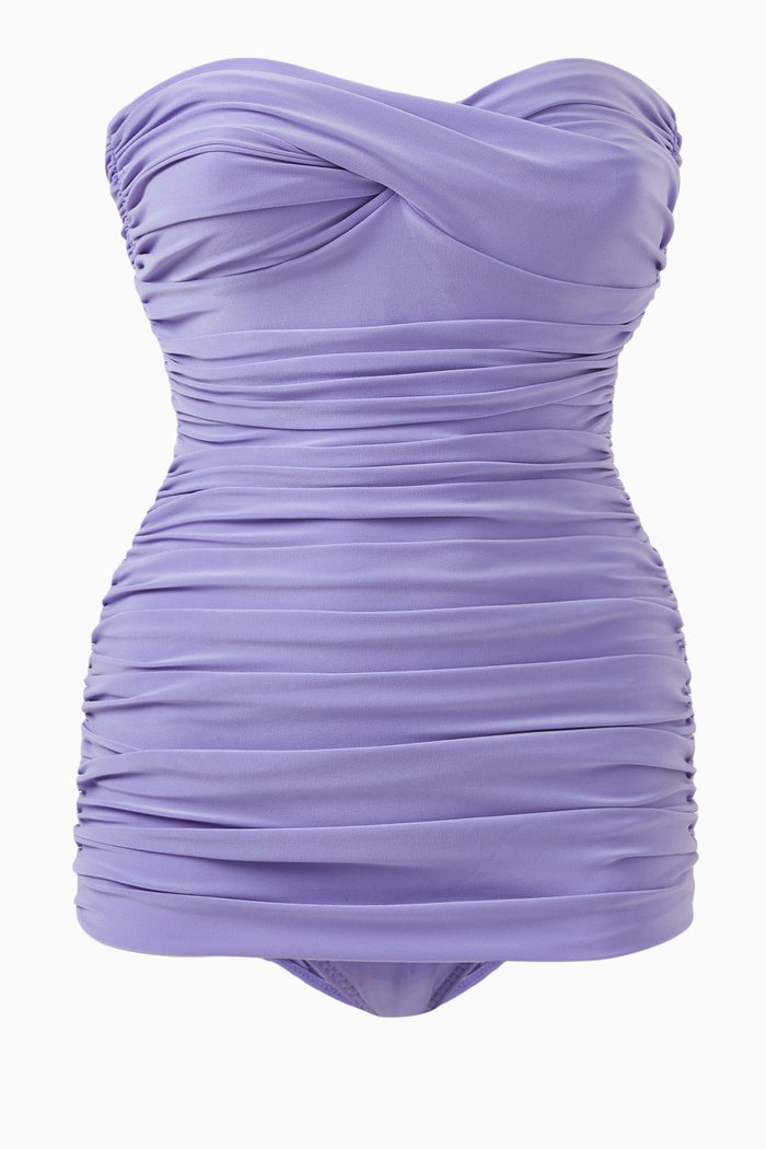 

Walter Mio One-piece Swimsuit in Poly Lycra, Purple