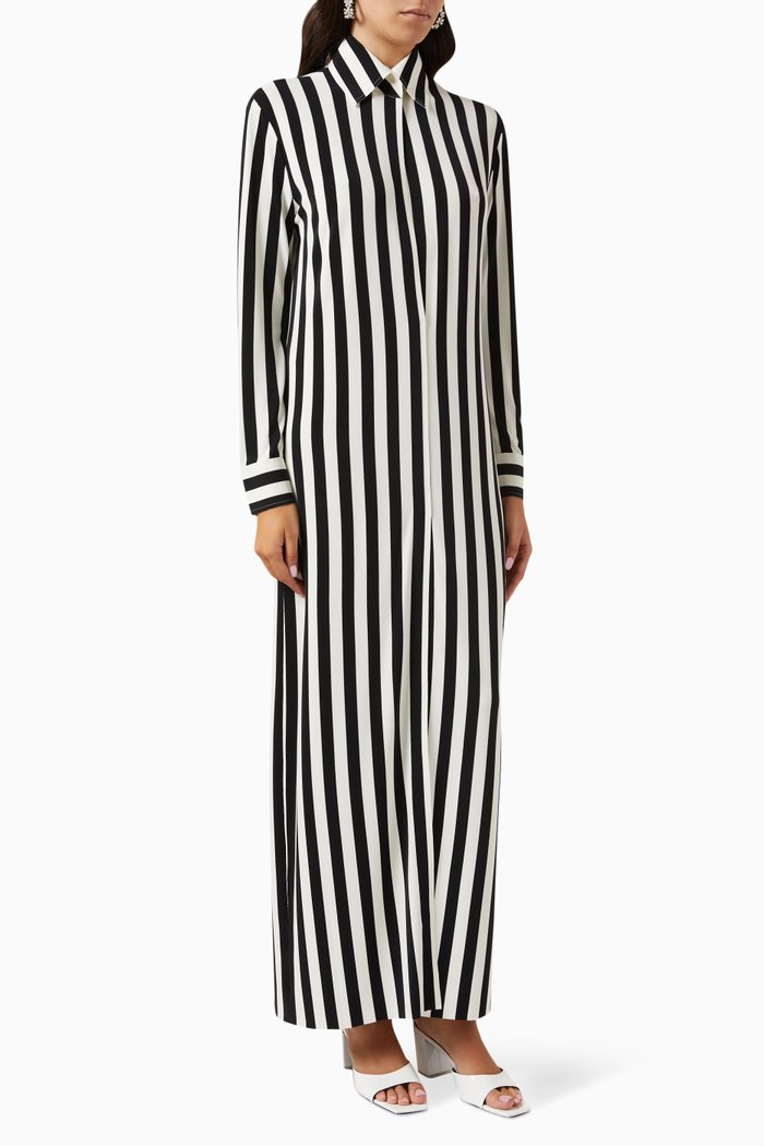 NK Maxi Shirt Dress in Poly Lycra, Multicolour