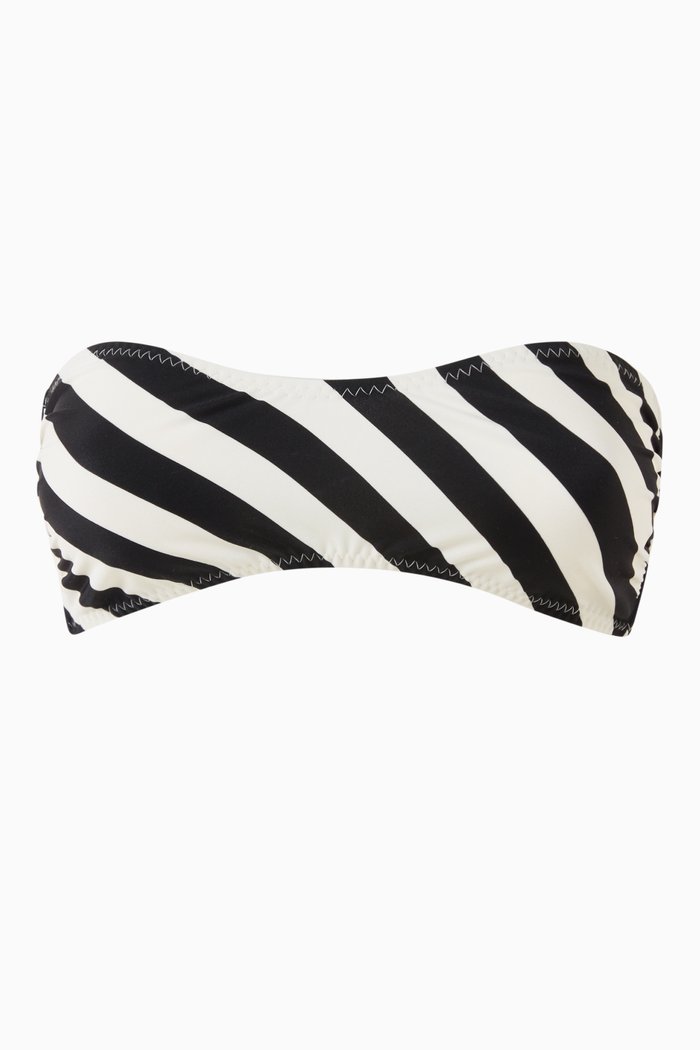 Sunglass Bandeau Bikini Top in Stretch-nylon, Multicolour