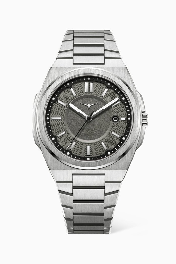

Rival Silver Quartz Watch, 42mm