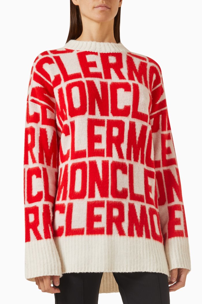 

Logo Crewneck Sweater in Wool, Multicolour