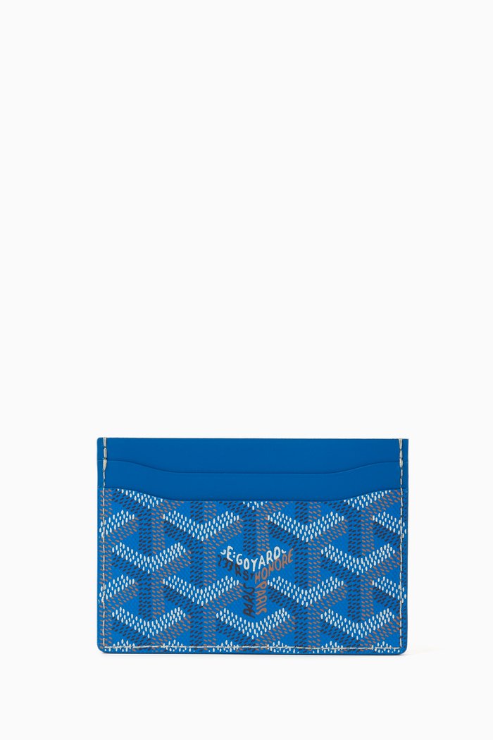 

Unused Saint-Sulpice Card Wallet in Goyardine Canvas, Blue