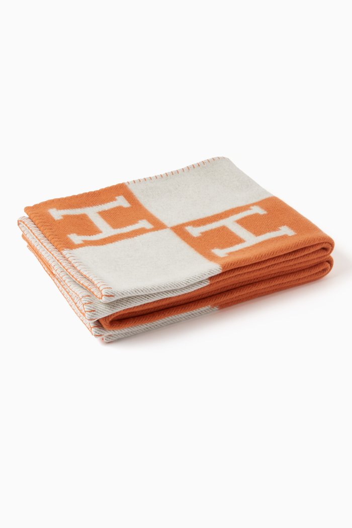 

Unused Avalon Blanket in Merino Wool & Cashmere, Orange