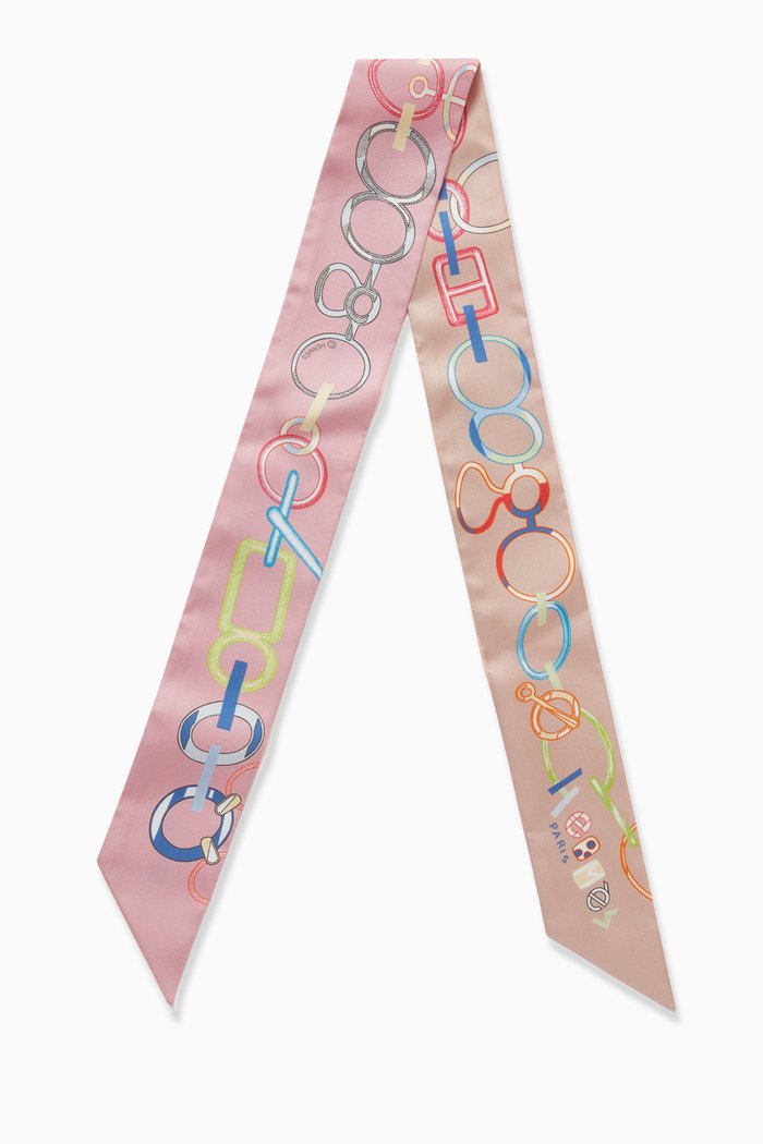 

Unused Do Re Boucles Twilly Scarf in Silk, Pink