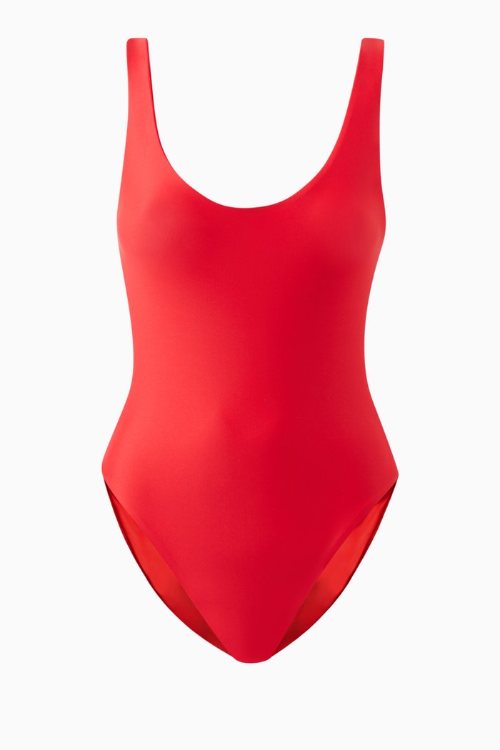 

Contour One-Piece Swimsuit, Red