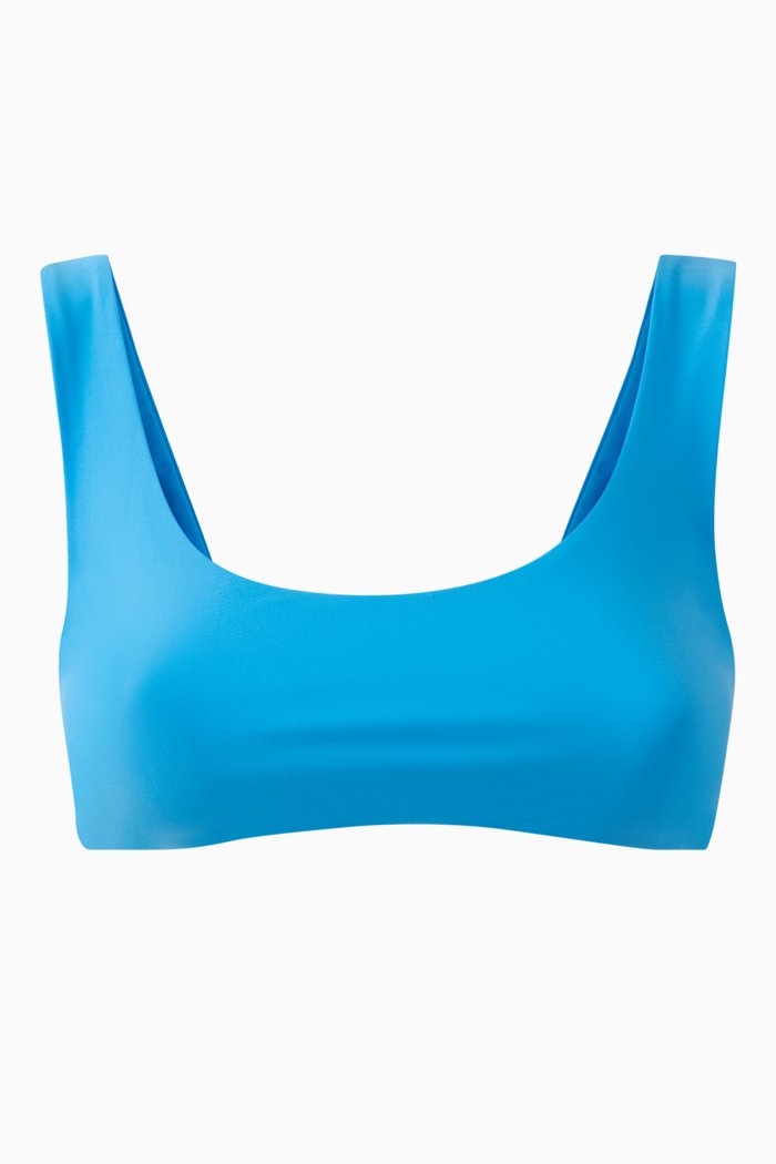 

Rounded Edges Bikini Top, Blue