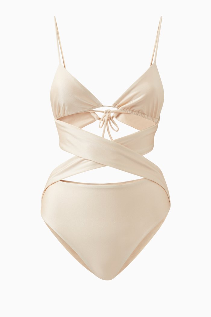 Amina One-Piece Swimsuit, Neutral