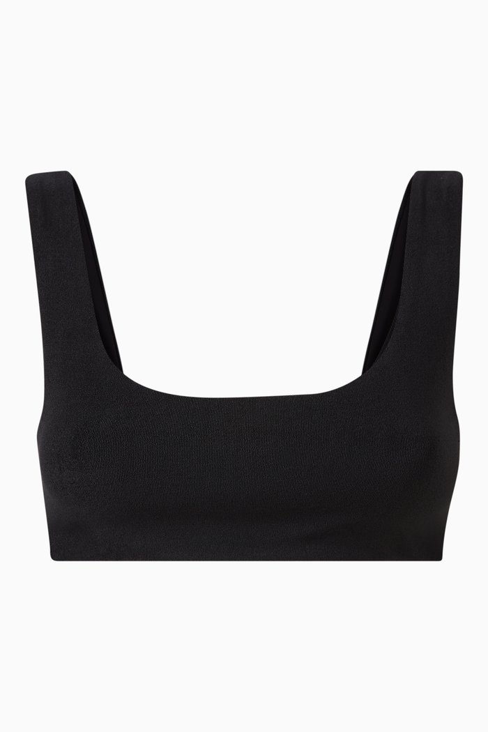 

Rounded Edges Bikini Top, Black