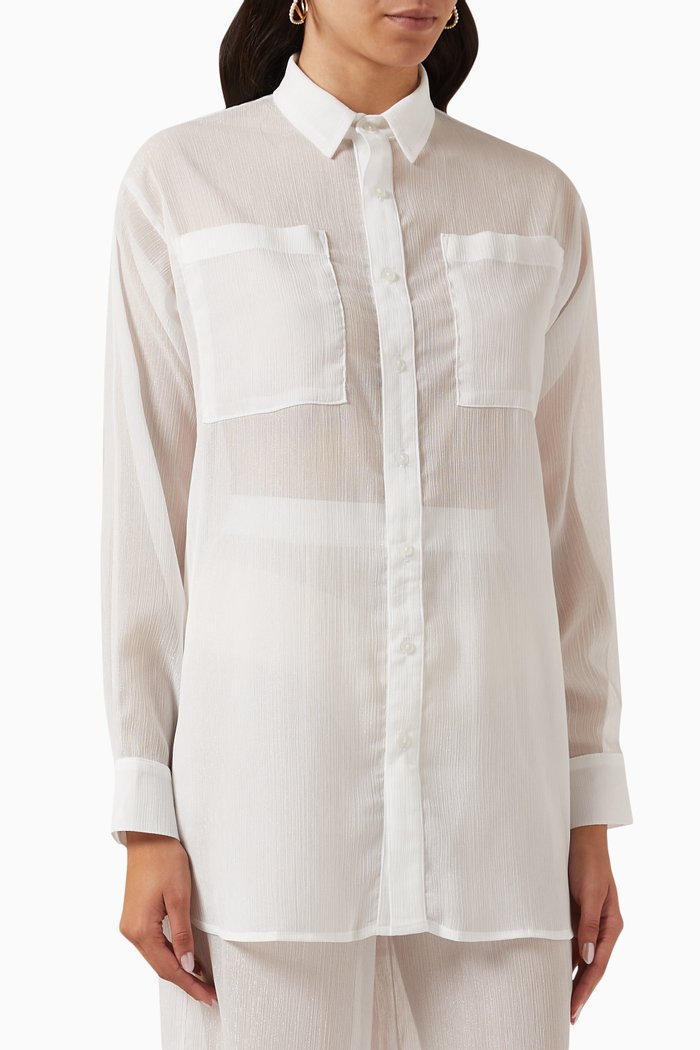 

Mika Sheer Top, White