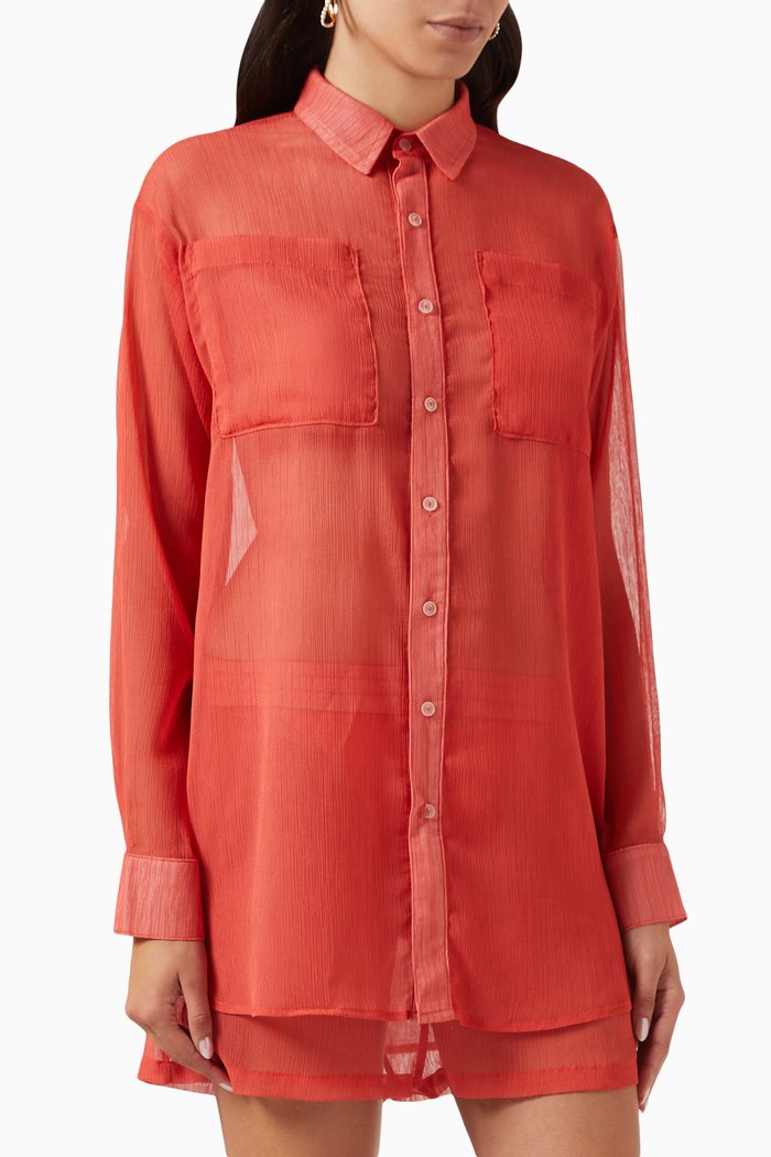 

Mika Sheer Top, Red