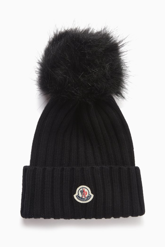 

Logo Hat in Rib-knit, Black