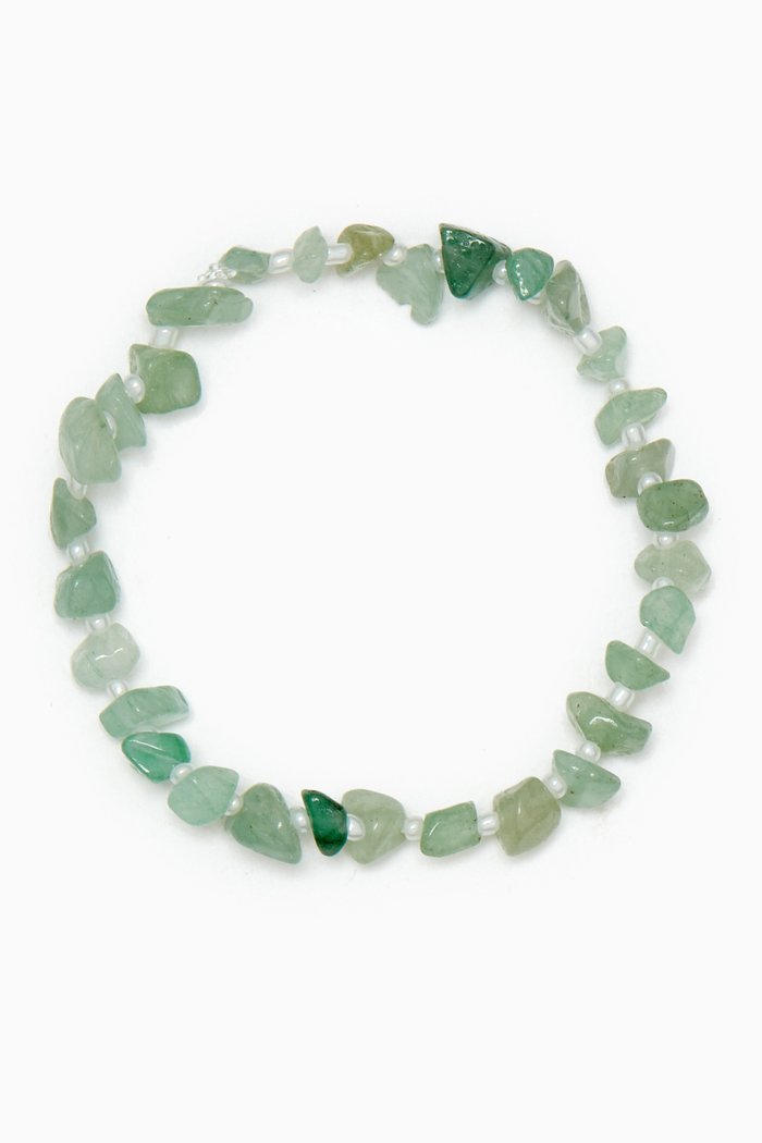 Pure Amethyst Crystal Healing Bracelet, Green
