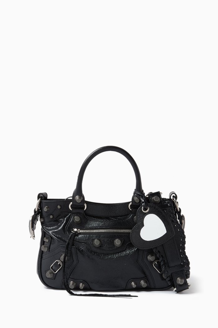 

Medium Neo Cagole Tote Bag in Arena Lambskin, Black