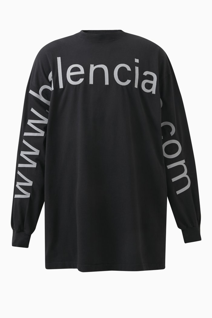 

Bal.com Oversized Long Sleeve T-shirt in Vintage Jersey, Black
