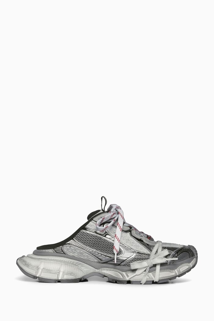 

3XL Mule Slides in Mesh, Grey