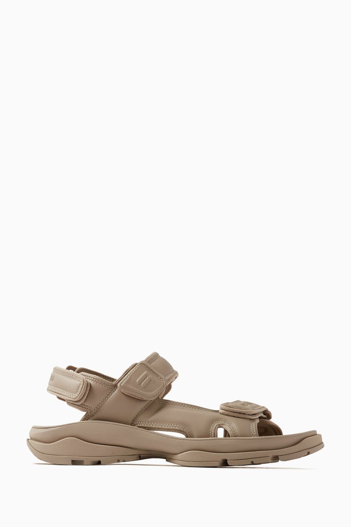 Tourist Sandals in Faux-leather, Brown