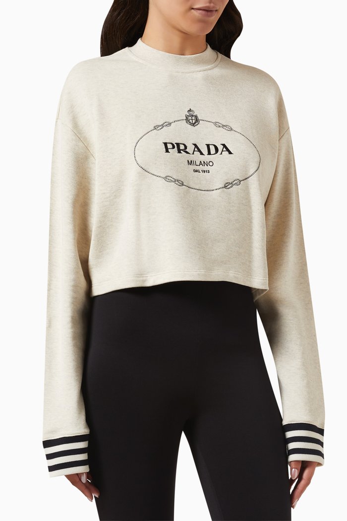 

Logo Sweatshirt in Cotton, White