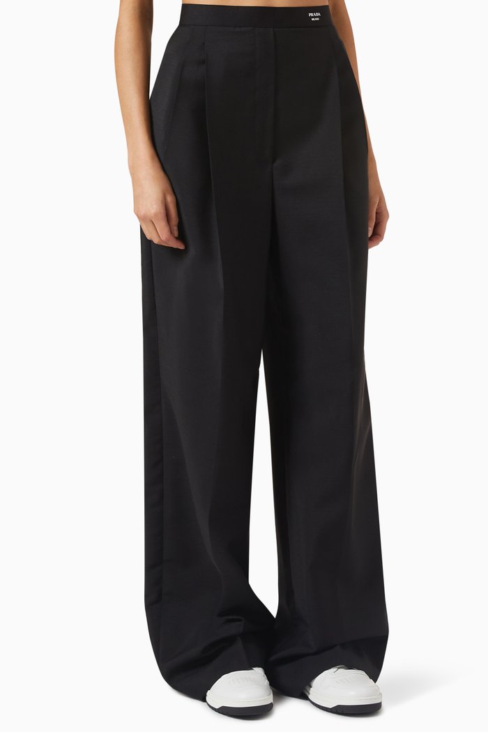 

Logo Pants in Wool-blend, Black
