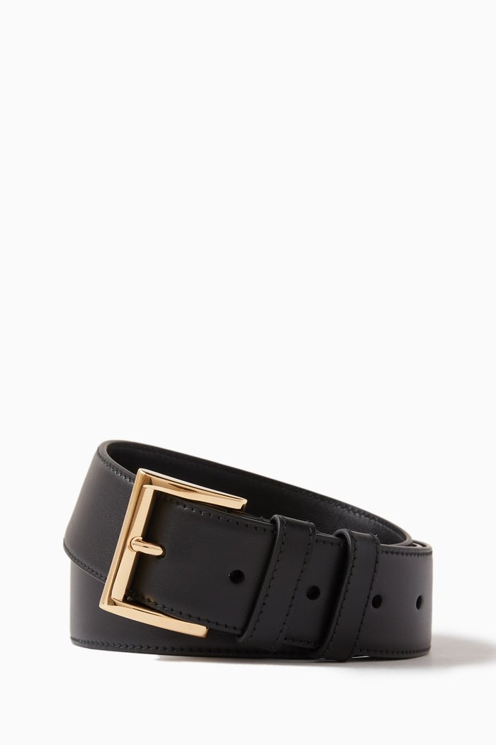 

City Belt in Calf Leather, Black