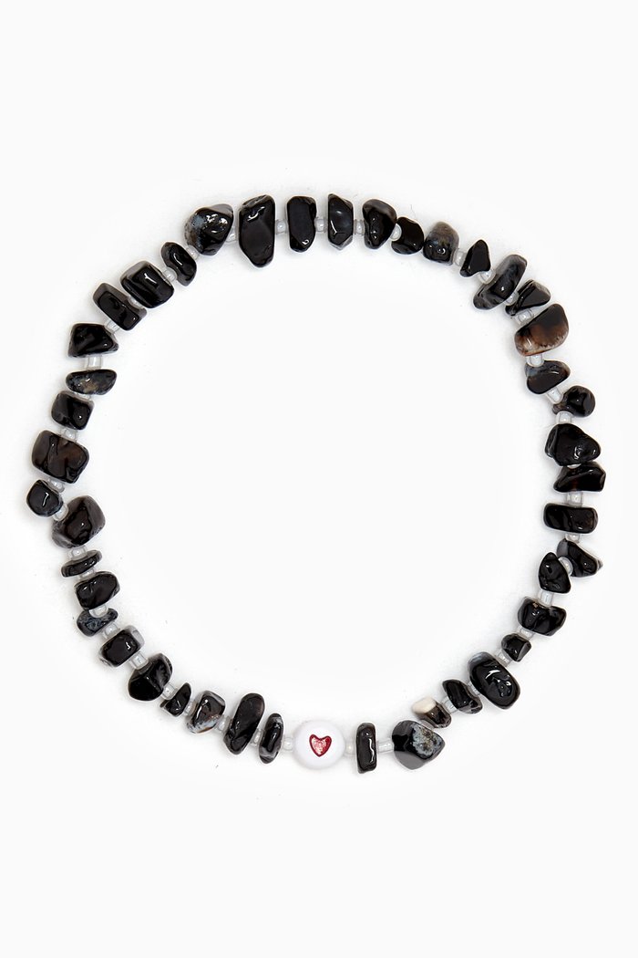 

Love Heart Black Onyx Crystal Healing Anklet