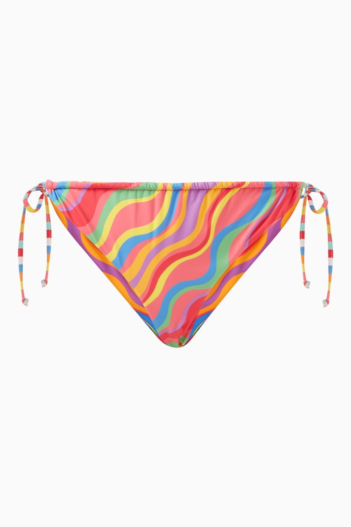 

The Gathered Tie Bikini Bottoms, Multicolour