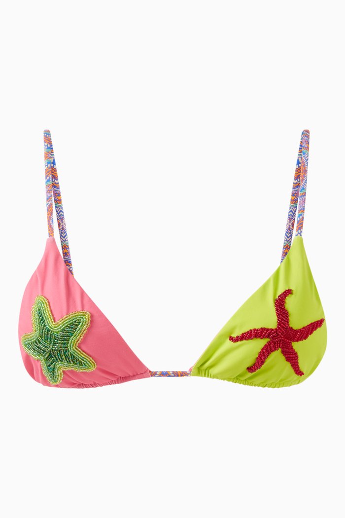 

The String Bead Star Bikini Top, Multicolour