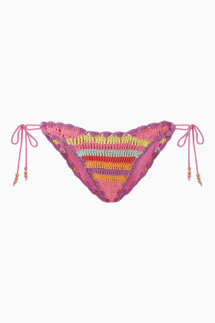 

Crochet Tie Pant Bikini Bottoms, Multicolour