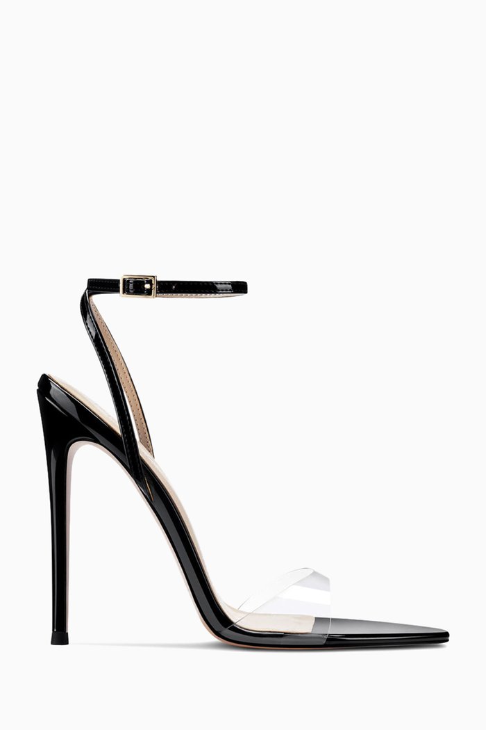 

The GG 120 Sandals in PVC & Patent Vegan Leather, Black
