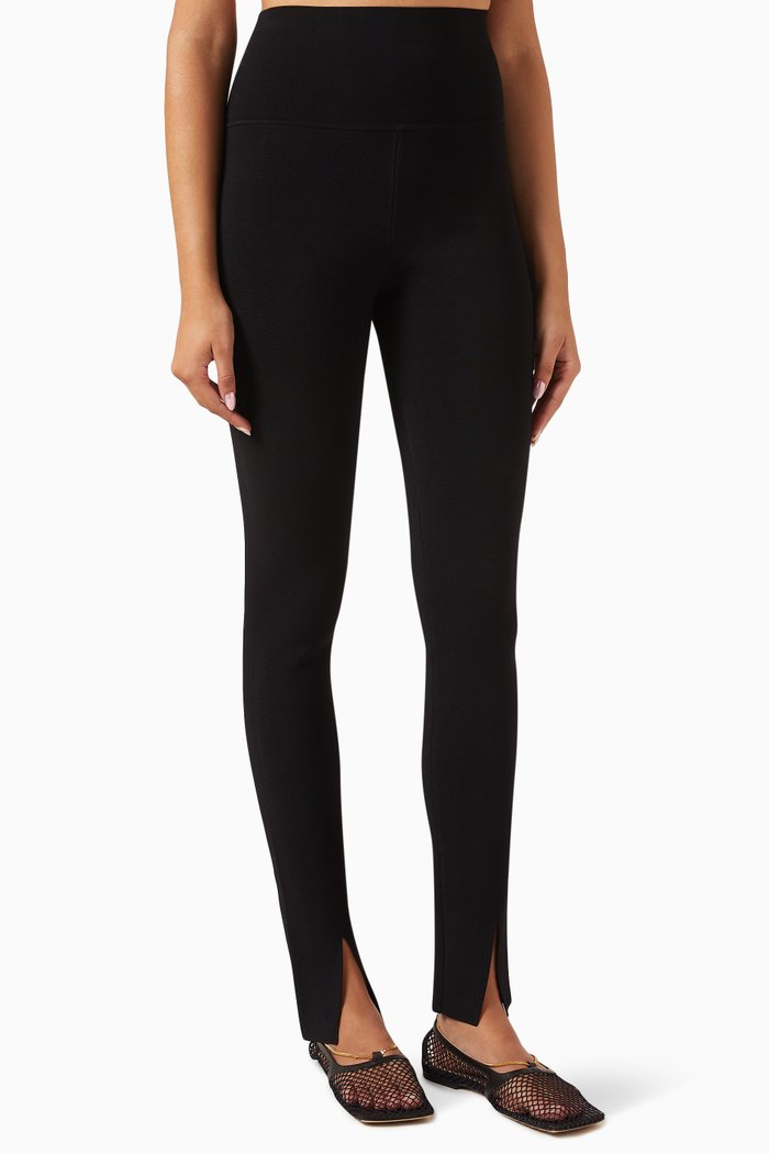 

Body Split Leggings in Viscose Blend, Black