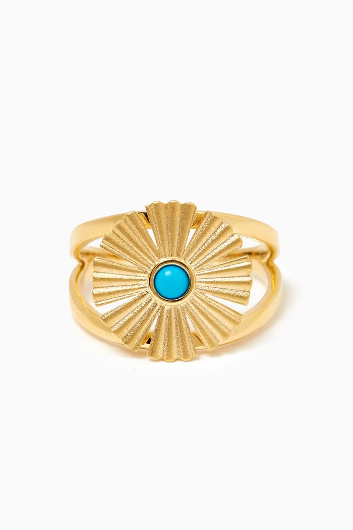 Farfasha Sunkiss Turquoise Ring in 18kt Gold, Yellow