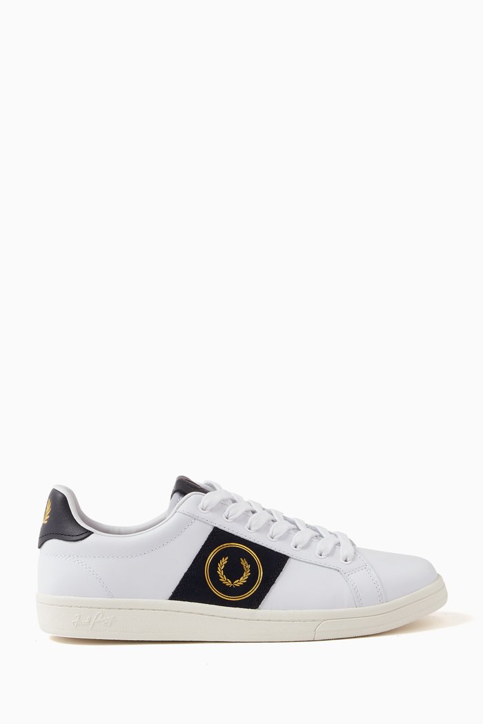 

B721 Tennis Sneakers in Leather, White