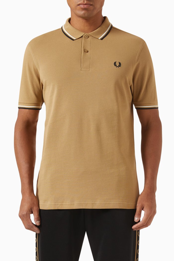 

Twin Tipped Polo Shirt in Cotton Piqué, Neutral