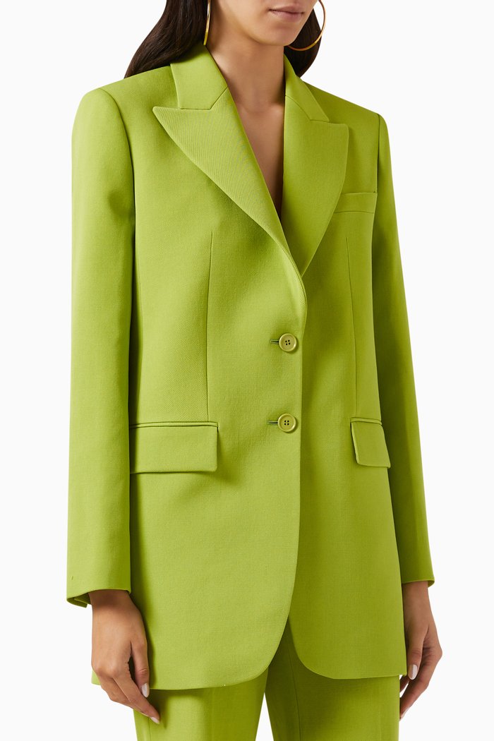 

Boyfriend Blazer in Wool-gabardine, Green